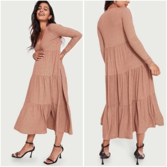 HATCH Elise Dress Maternity Shimmery Midi Dress - Picture 5 of 8